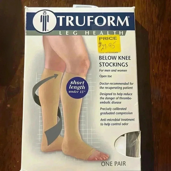 🆕 Truform Unisex Open Toe Compression Stockings Size Large - Picture 1 of 8